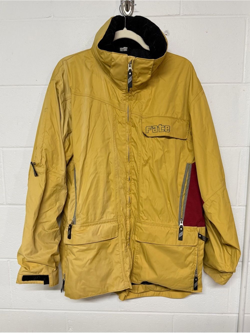 Vintage Fate Clothing Y2K Snowboard Ski Jacket Mustard Yellow M